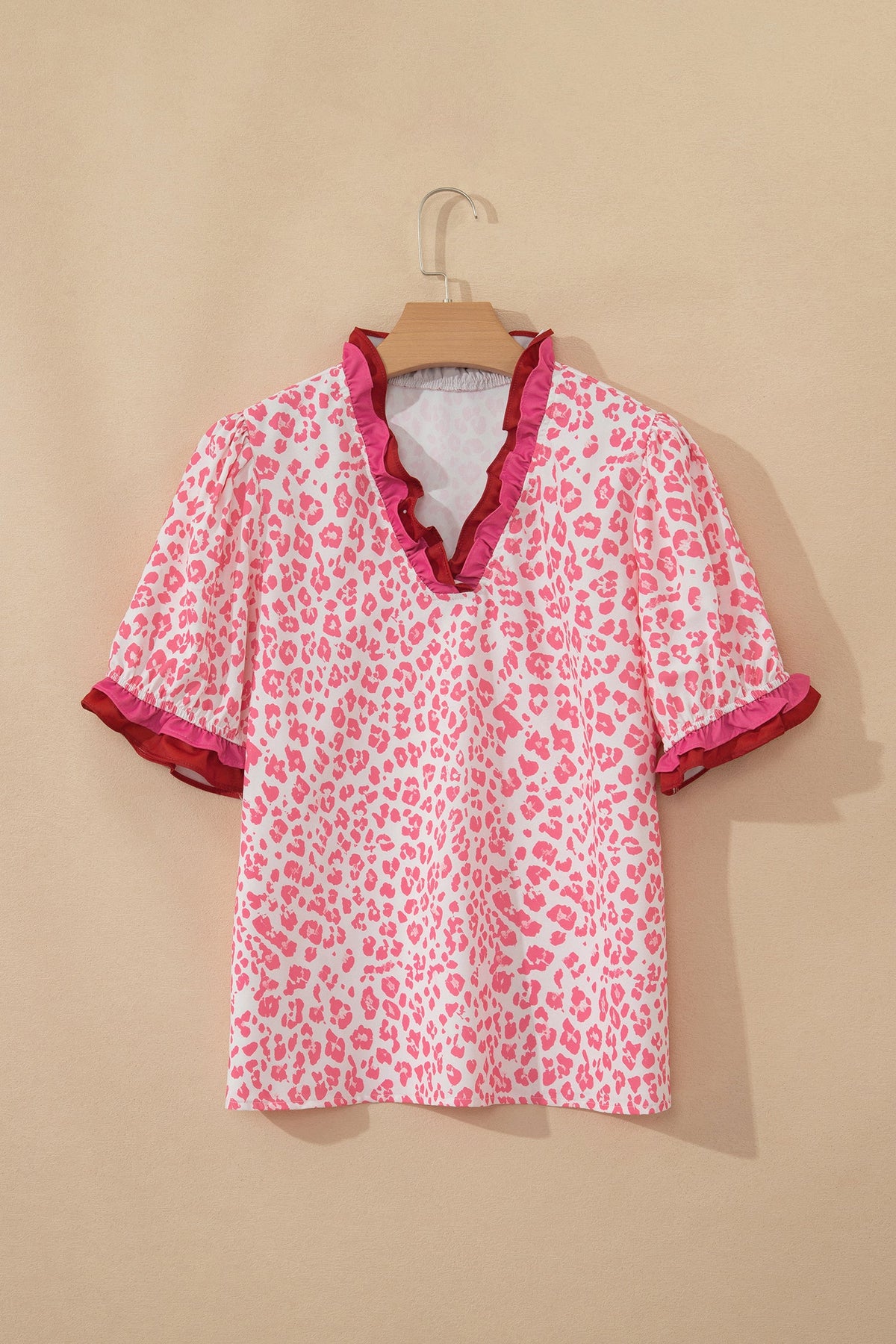 Wild Heart Ruffle Leopard Blouse