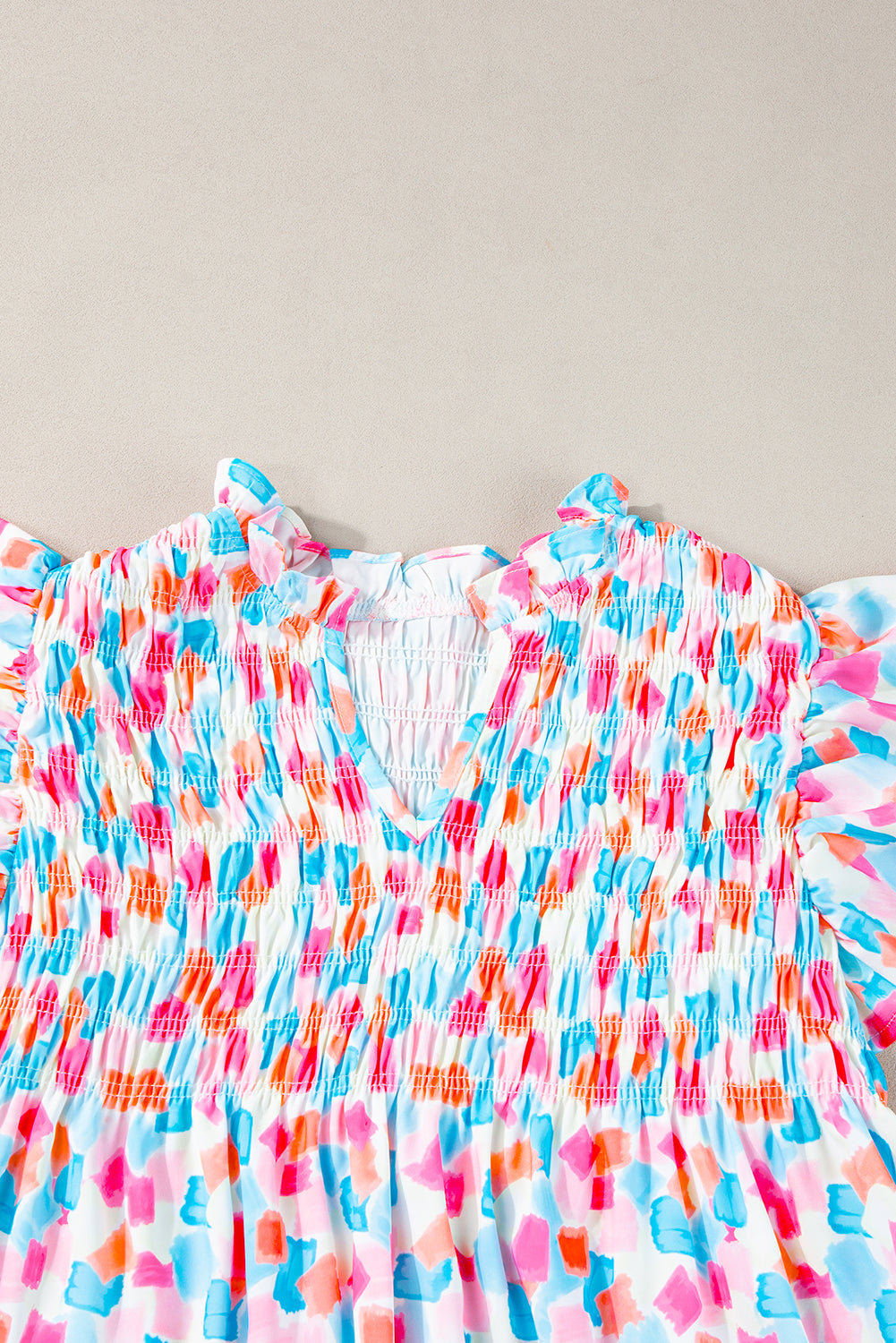 Painted Wildflower Ruffle Blouse
