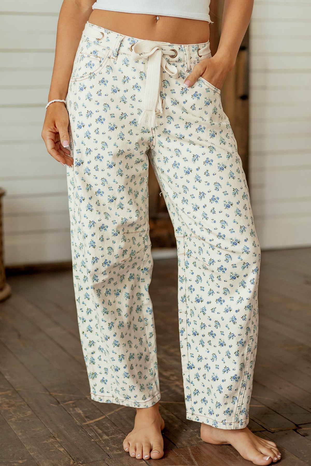 Wildflower Way Barrel Jeans