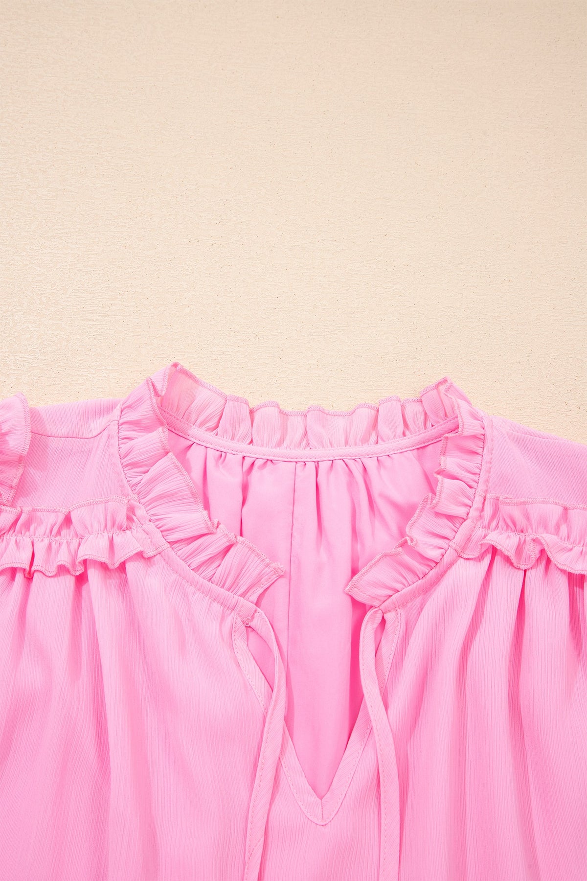 Pink Prairie Ruffle Tassel Blouse