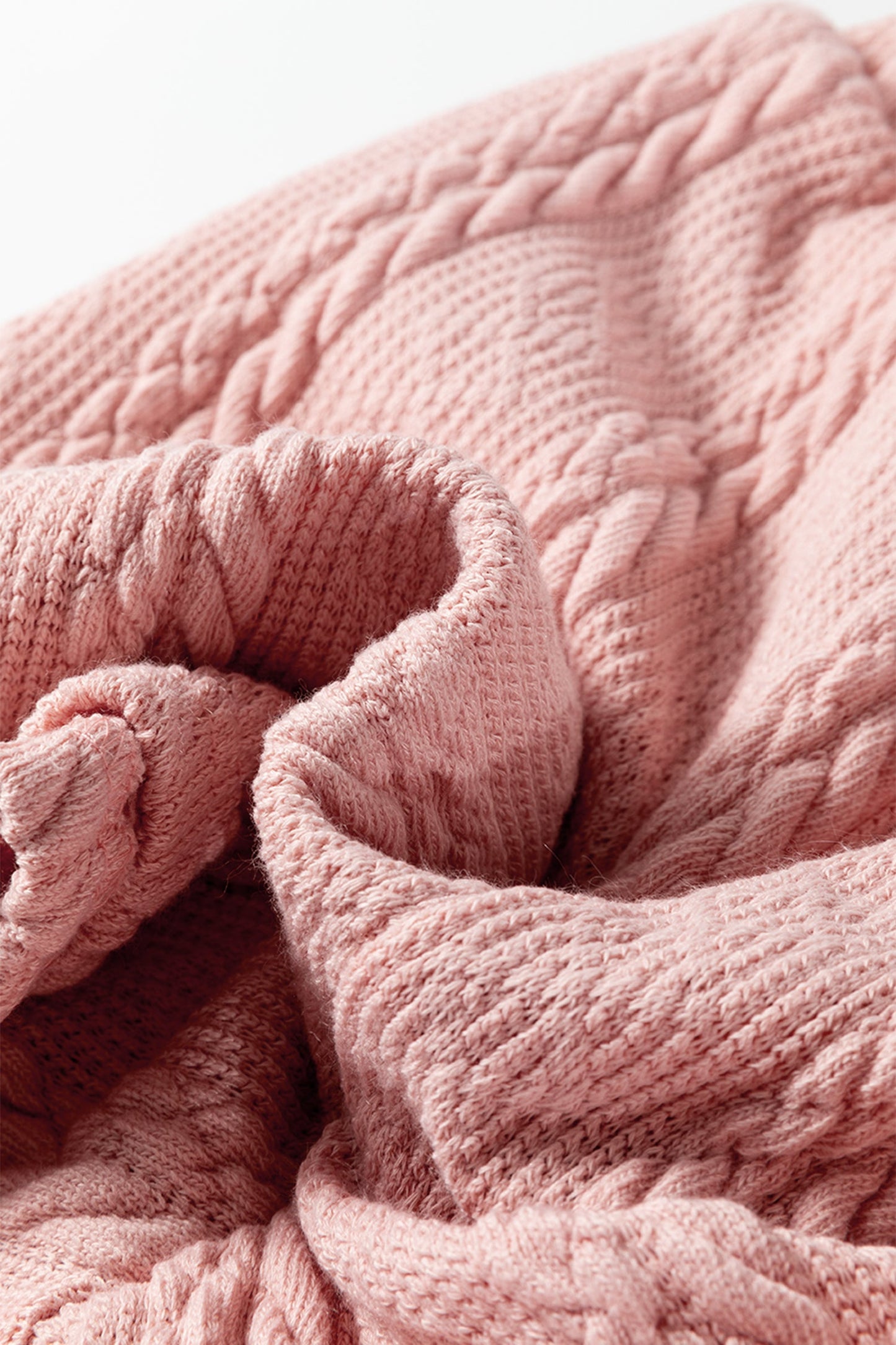 Blush & Cozy Cable Knit Cardigan Set