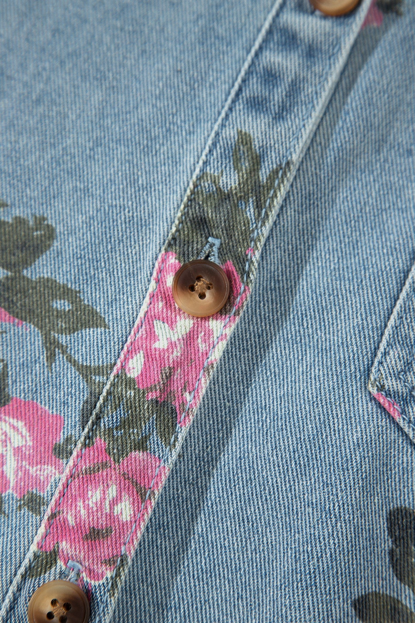 Wildflower Ruffle Denim Jacket
