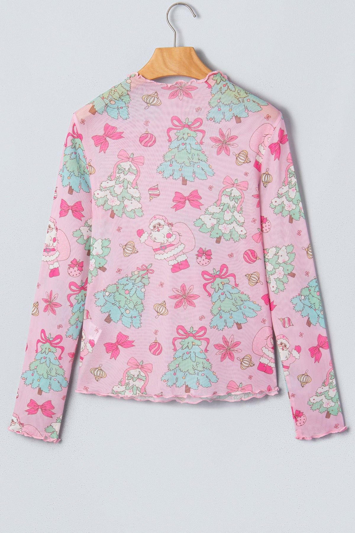 The Pink Christmas Cheer Mesh Top