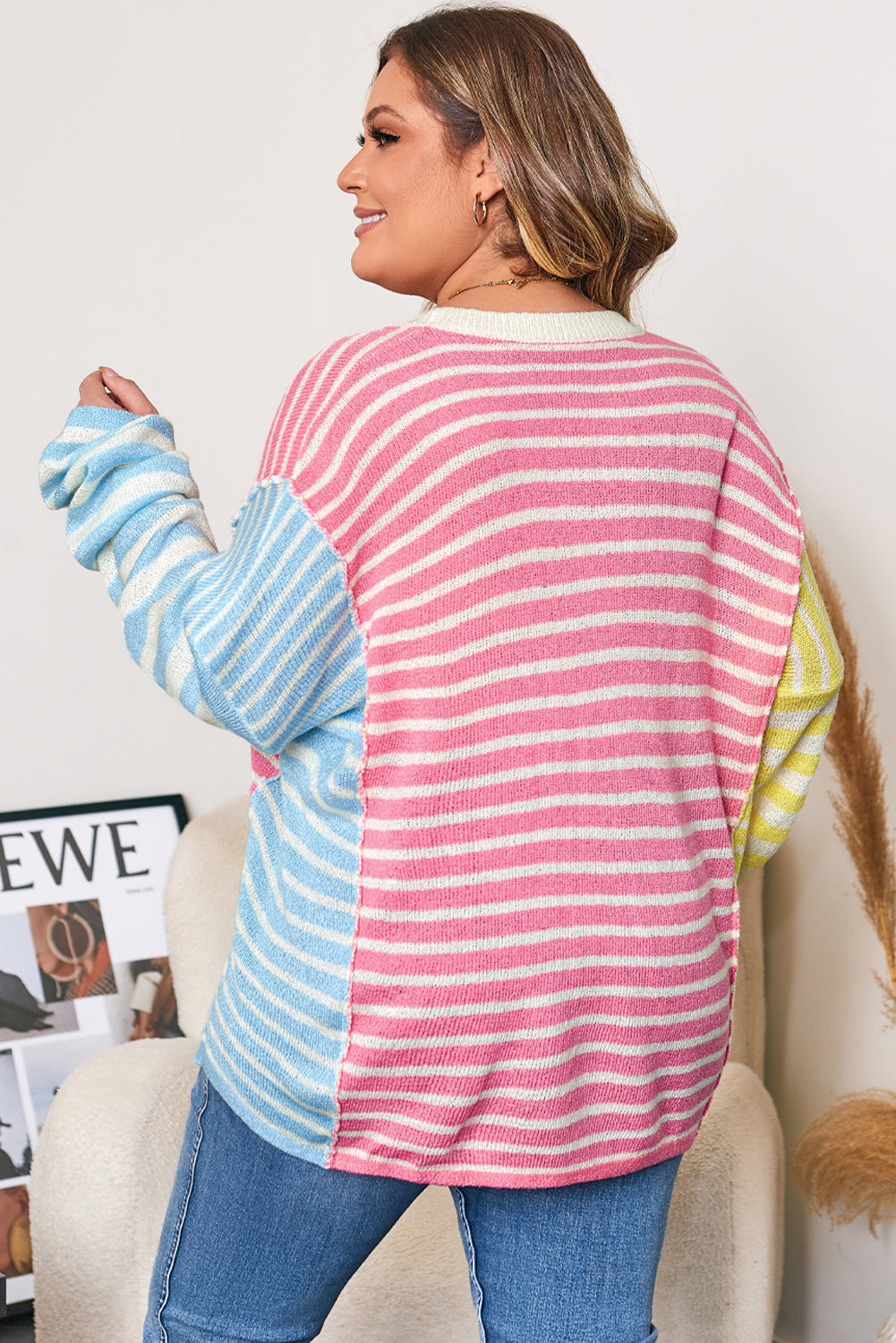 Wild & Free Colorblock Stripe Sweater