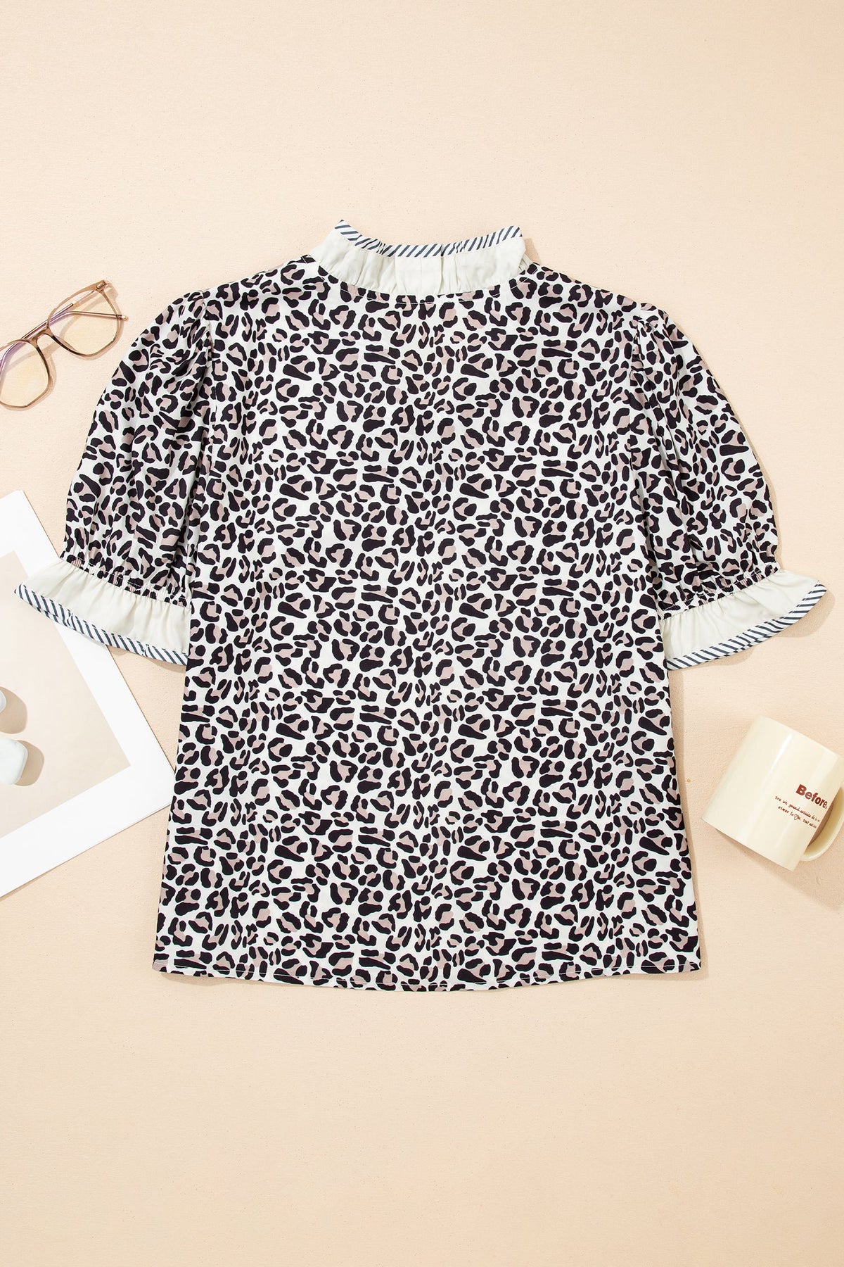 Wild & Free Leopard Ruffle Blouse