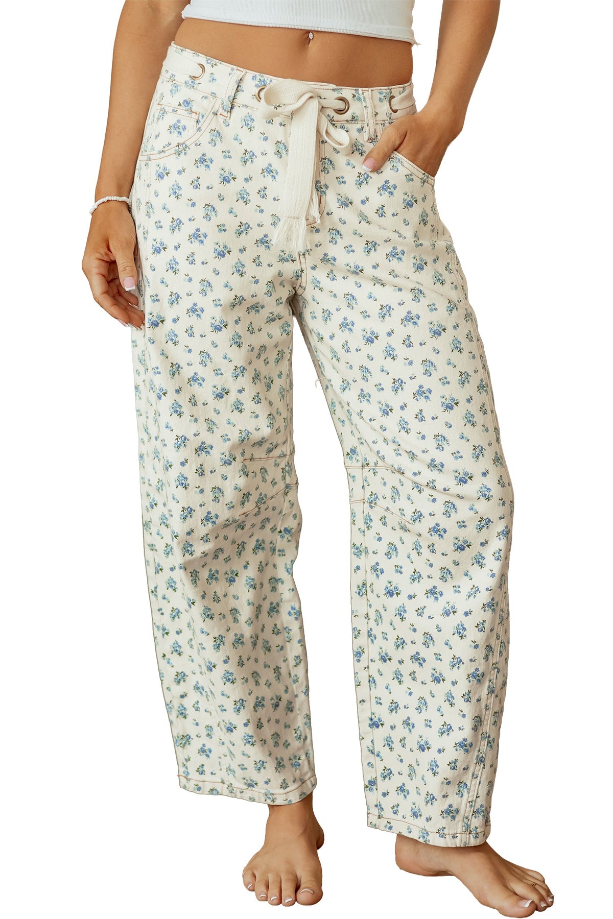 Wildflower Way Barrel Jeans