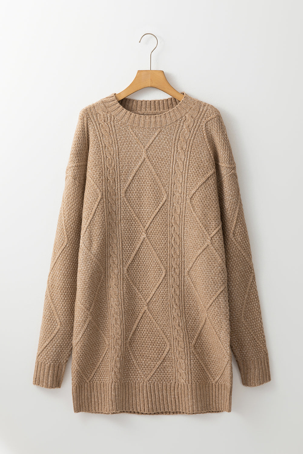 Sagebrush Cable Knit Sweater Dress