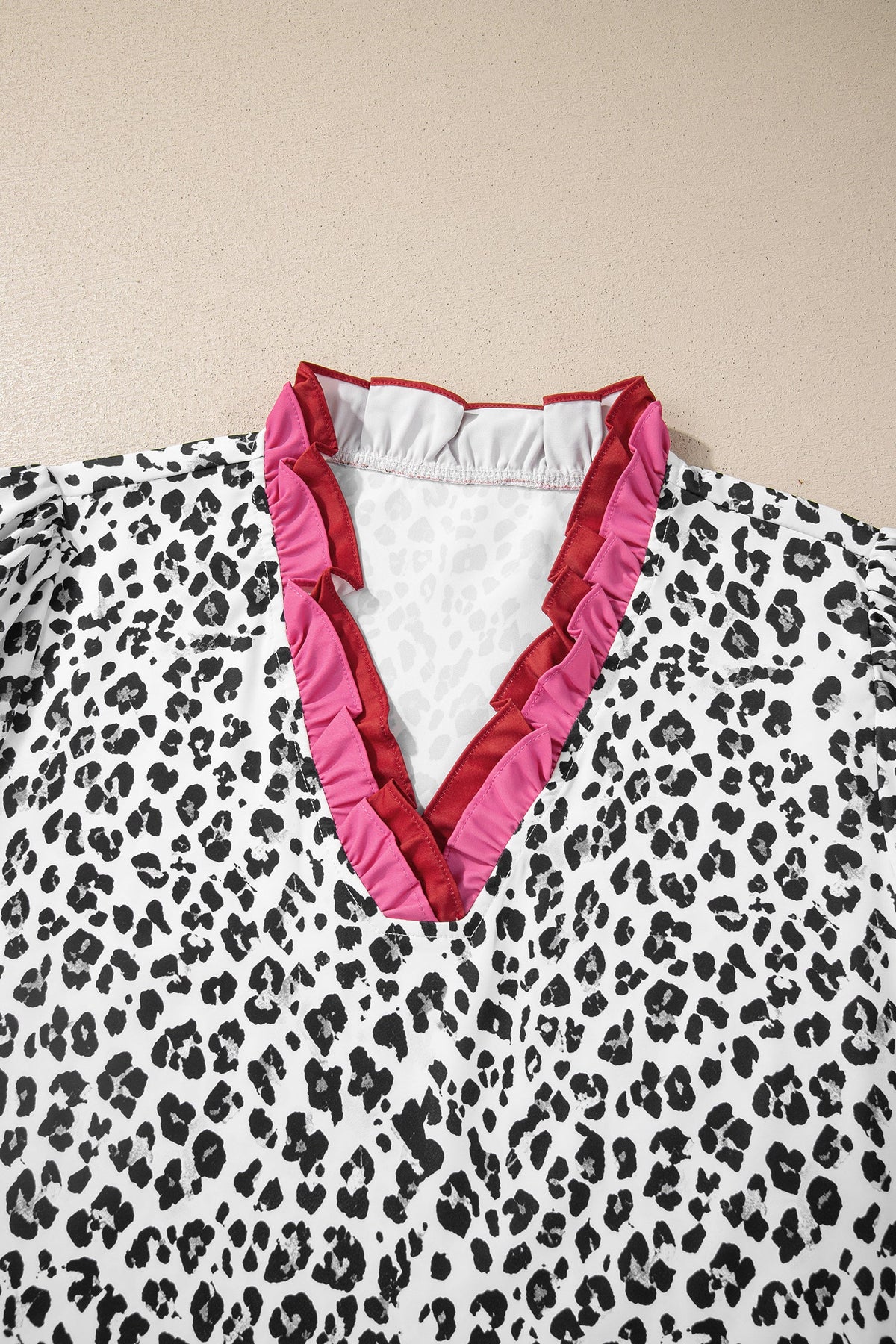Wild Heart Ruffle Leopard Blouse