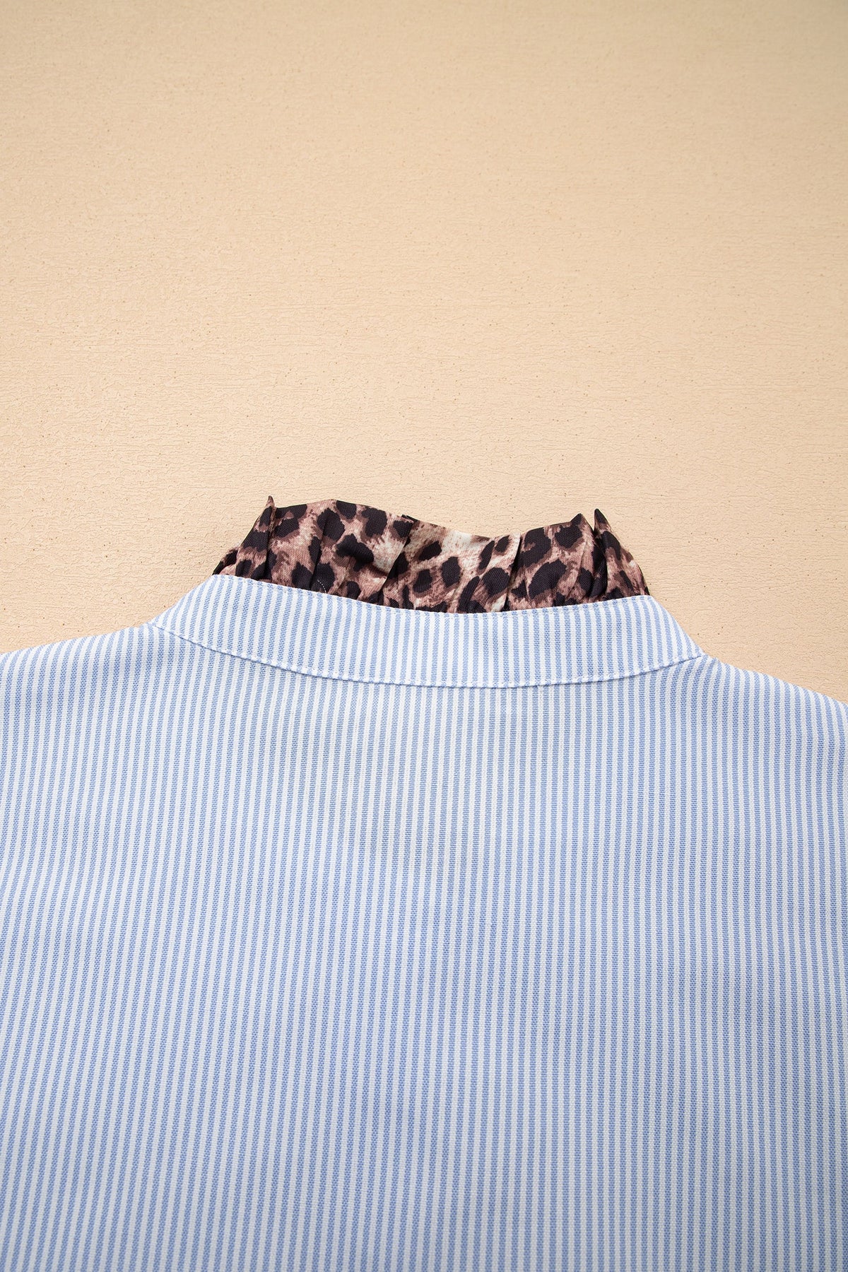 Blue Belle Leopard Ruffle Shirt