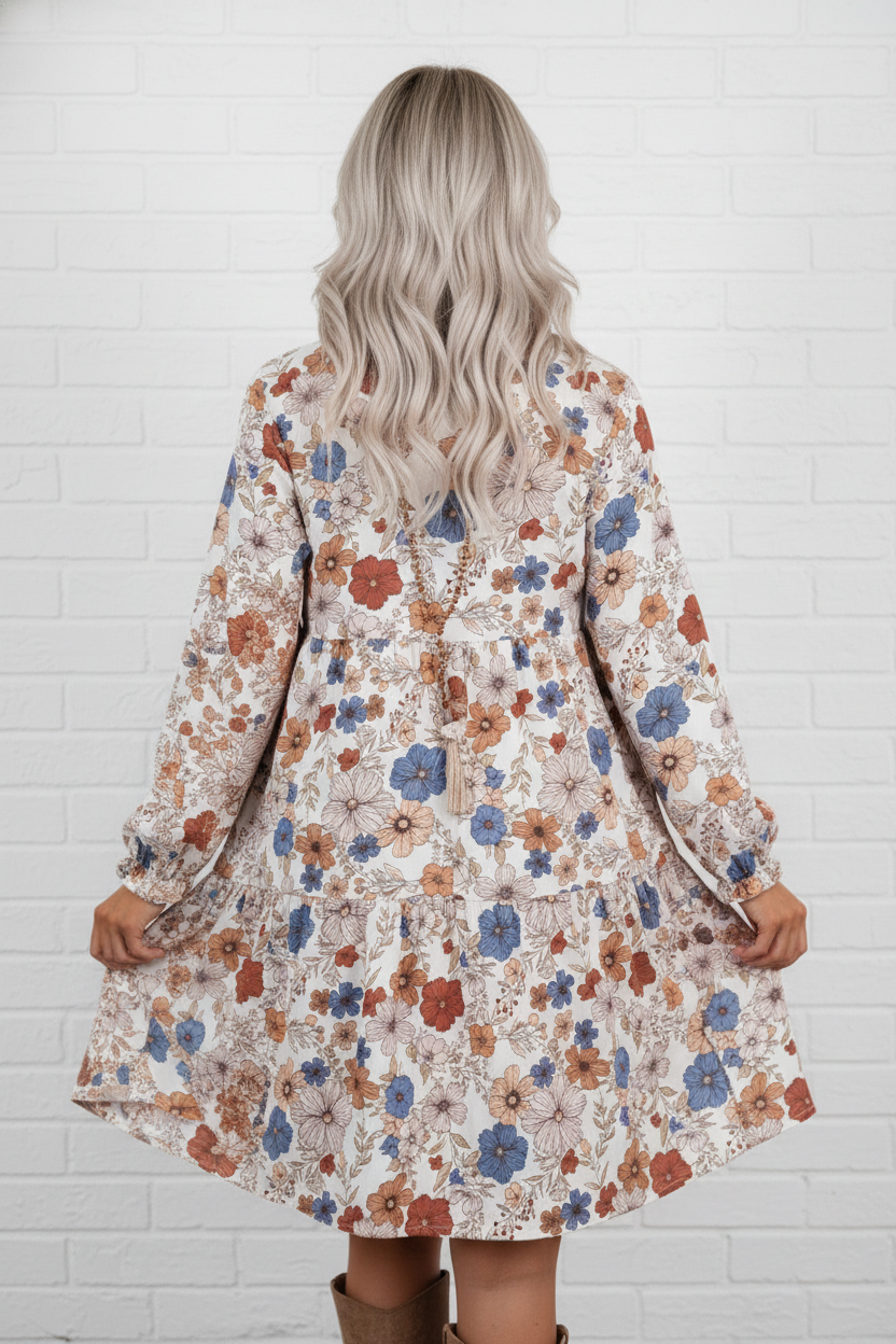 Wildflower Waltz Ruffle Dress