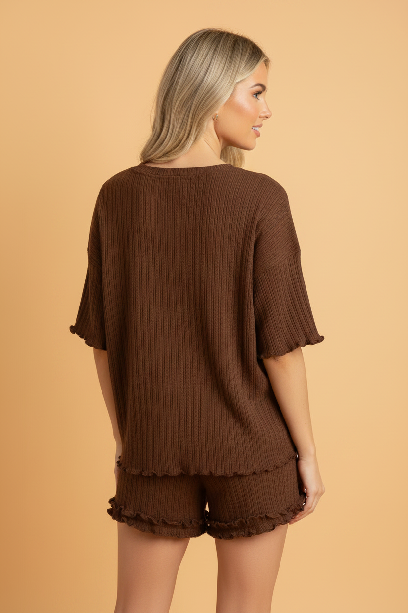 Sweet & Easy Ribbed Top & Shorts Set
