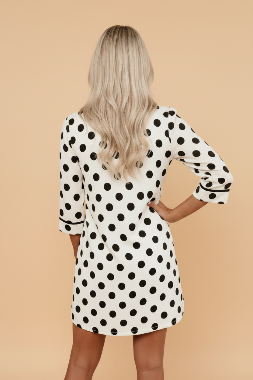 Magnolia Dot Contrast Mini Dress
