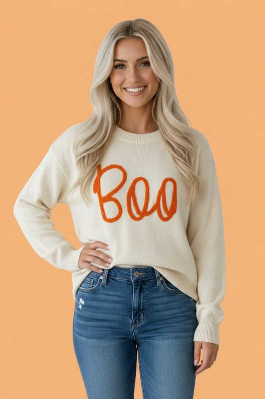 Hey Boo Cozy Knit Sweater