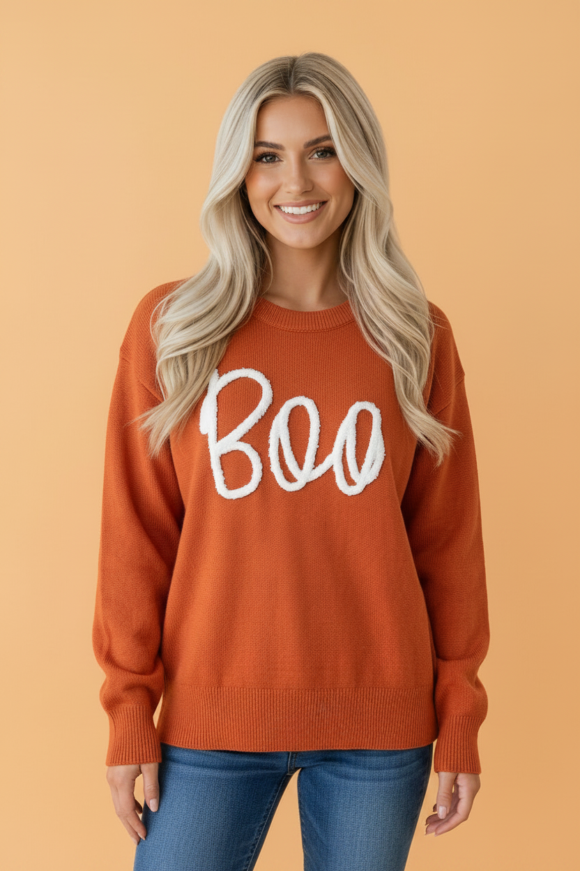 Hey Boo Cozy Knit Sweater