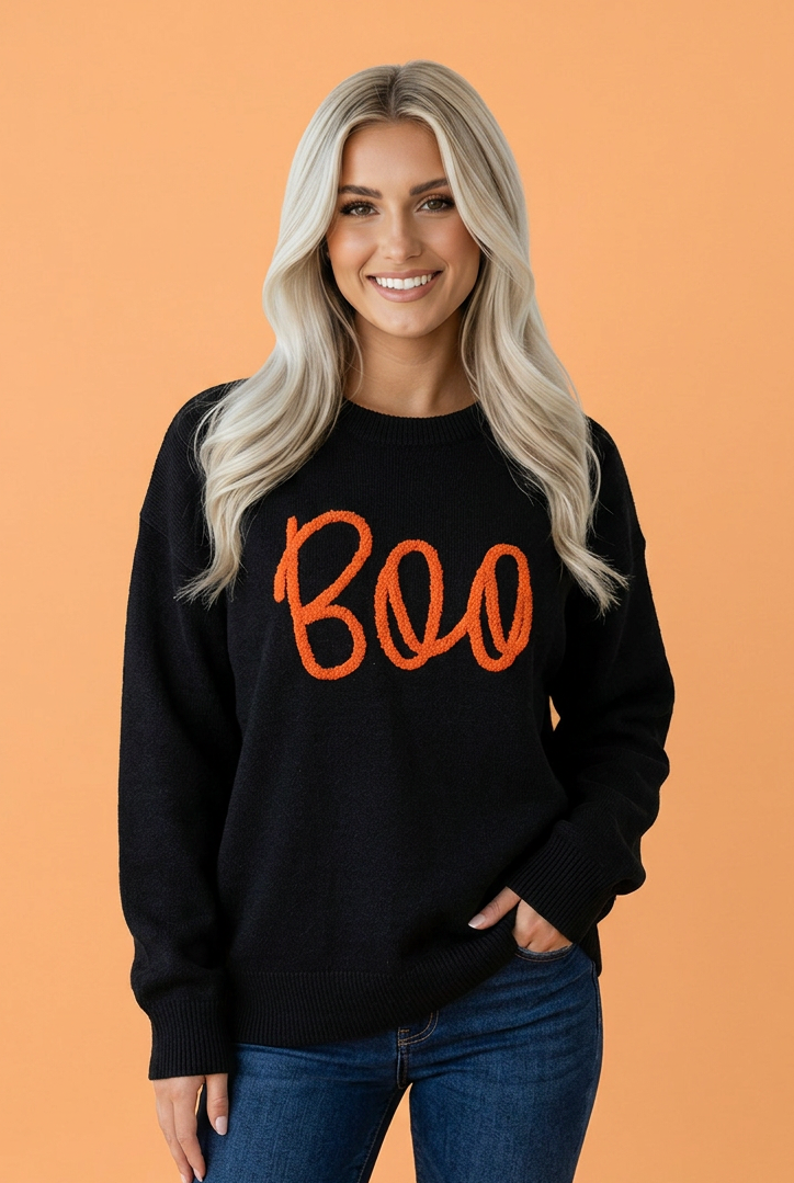 Hey Boo Cozy Knit Sweater