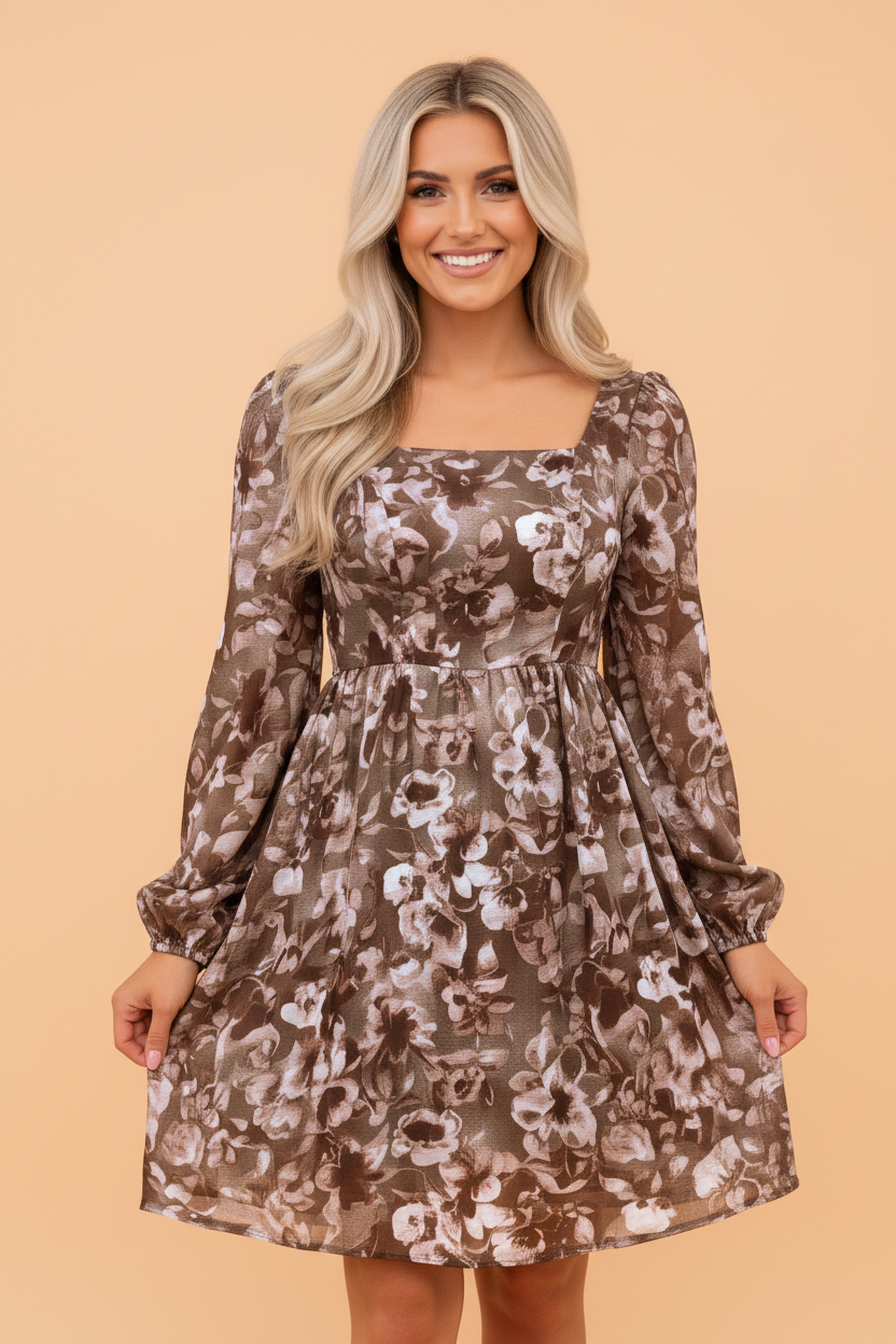 Autumn Wildflower Mini Dress