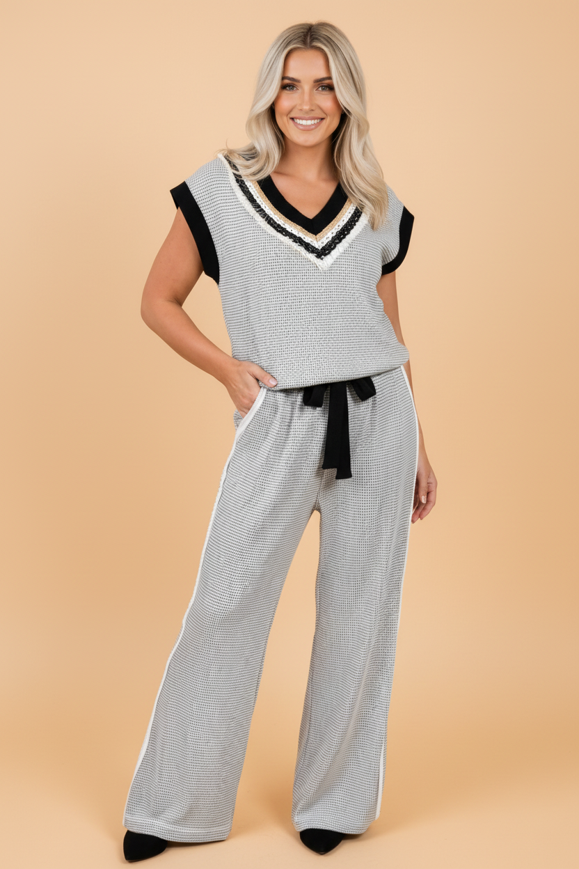 Sagebrush Fringe Wide Leg Pant Set