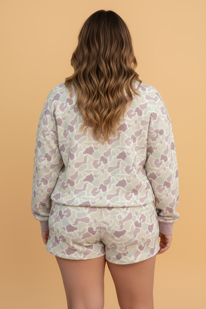 The Backroads Waffle Knit Camo Set