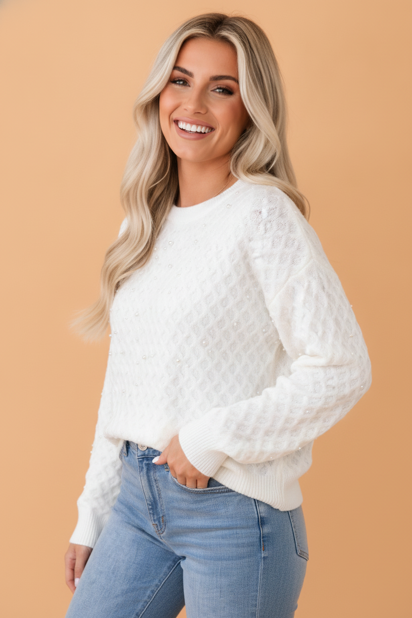 The Pearl & Prairie Textured Knit Sweater