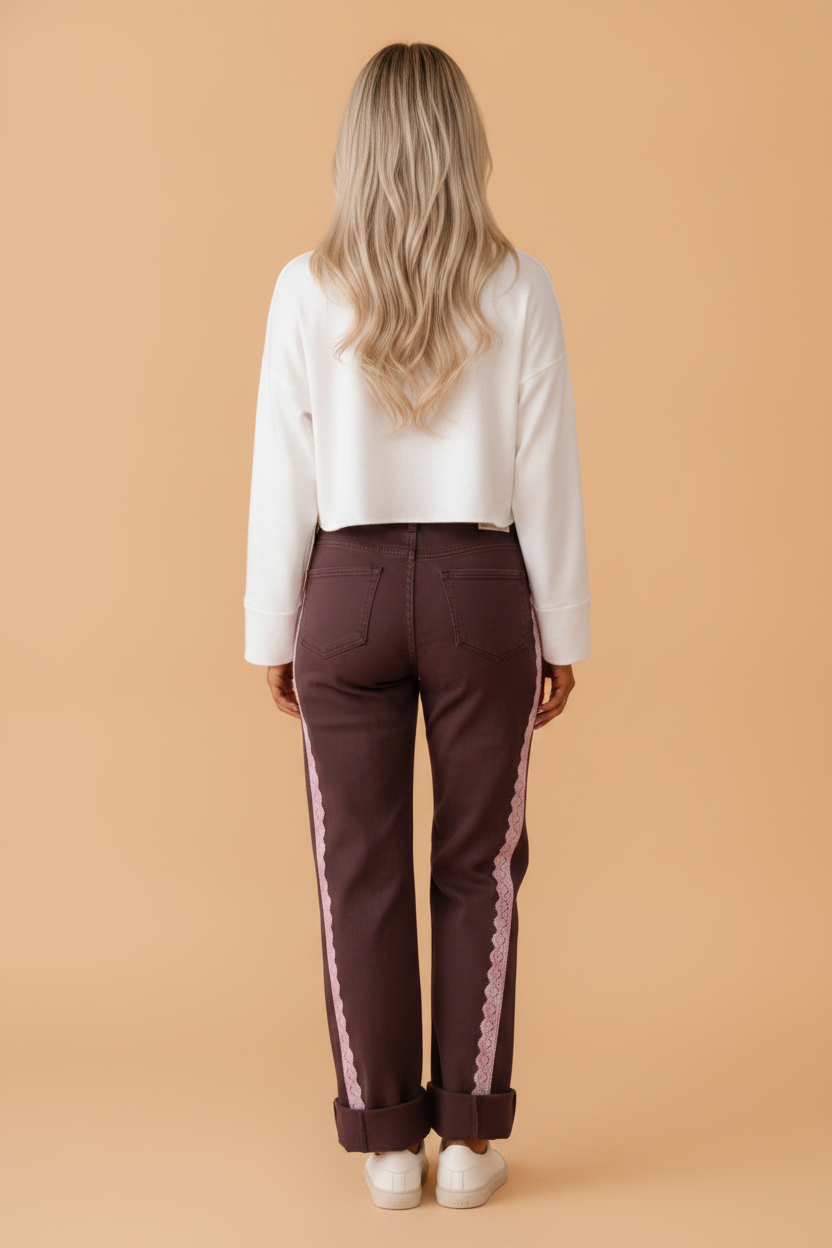 Prairie Lace Straight Leg Jeans