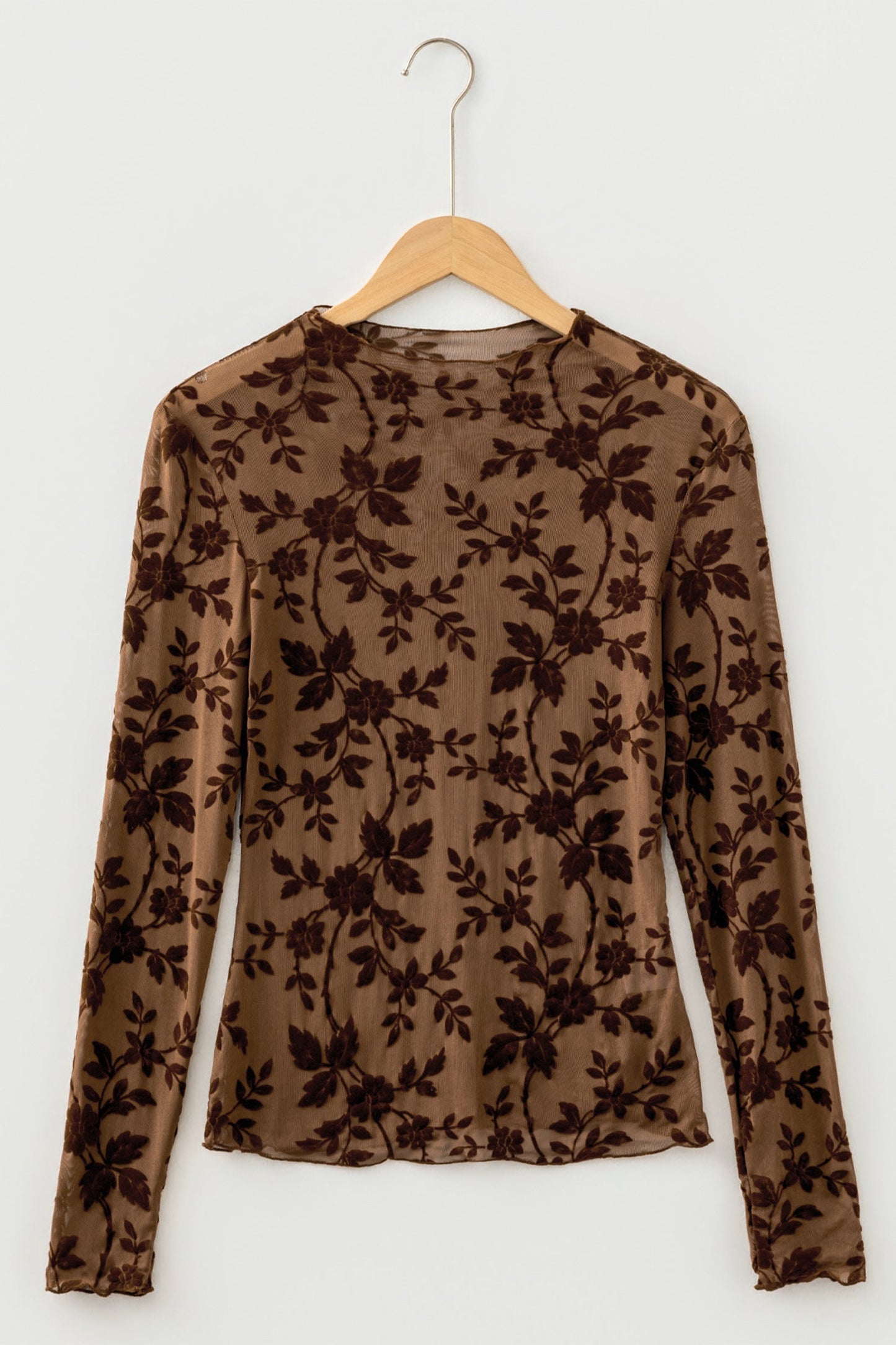 Wildflower Velvet Mesh Top