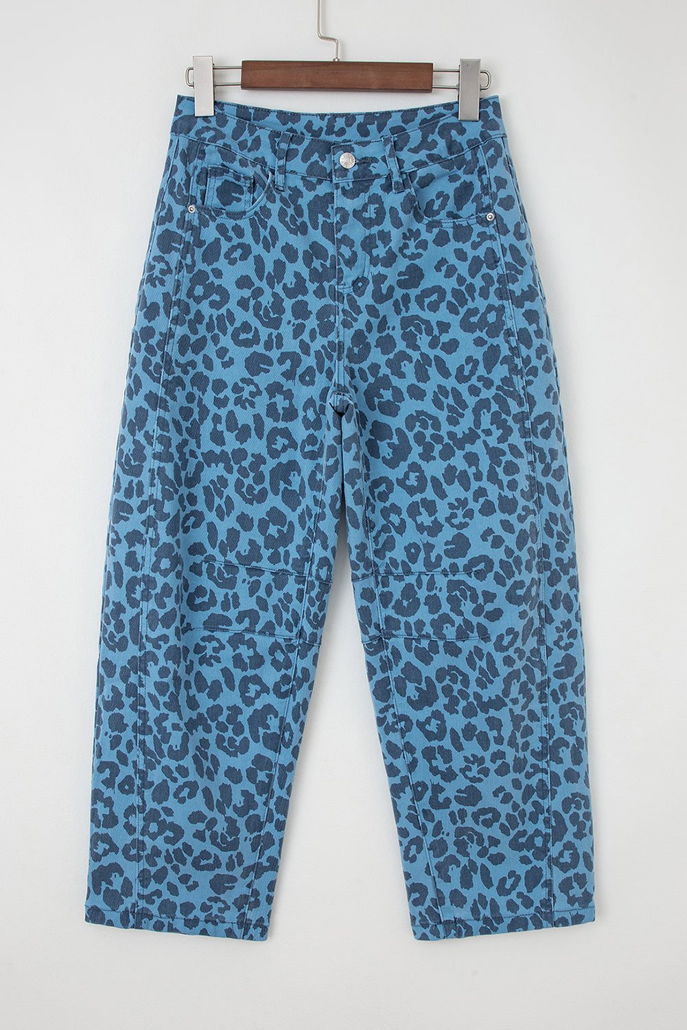 Wild Side Leopard Straight Leg Jeans