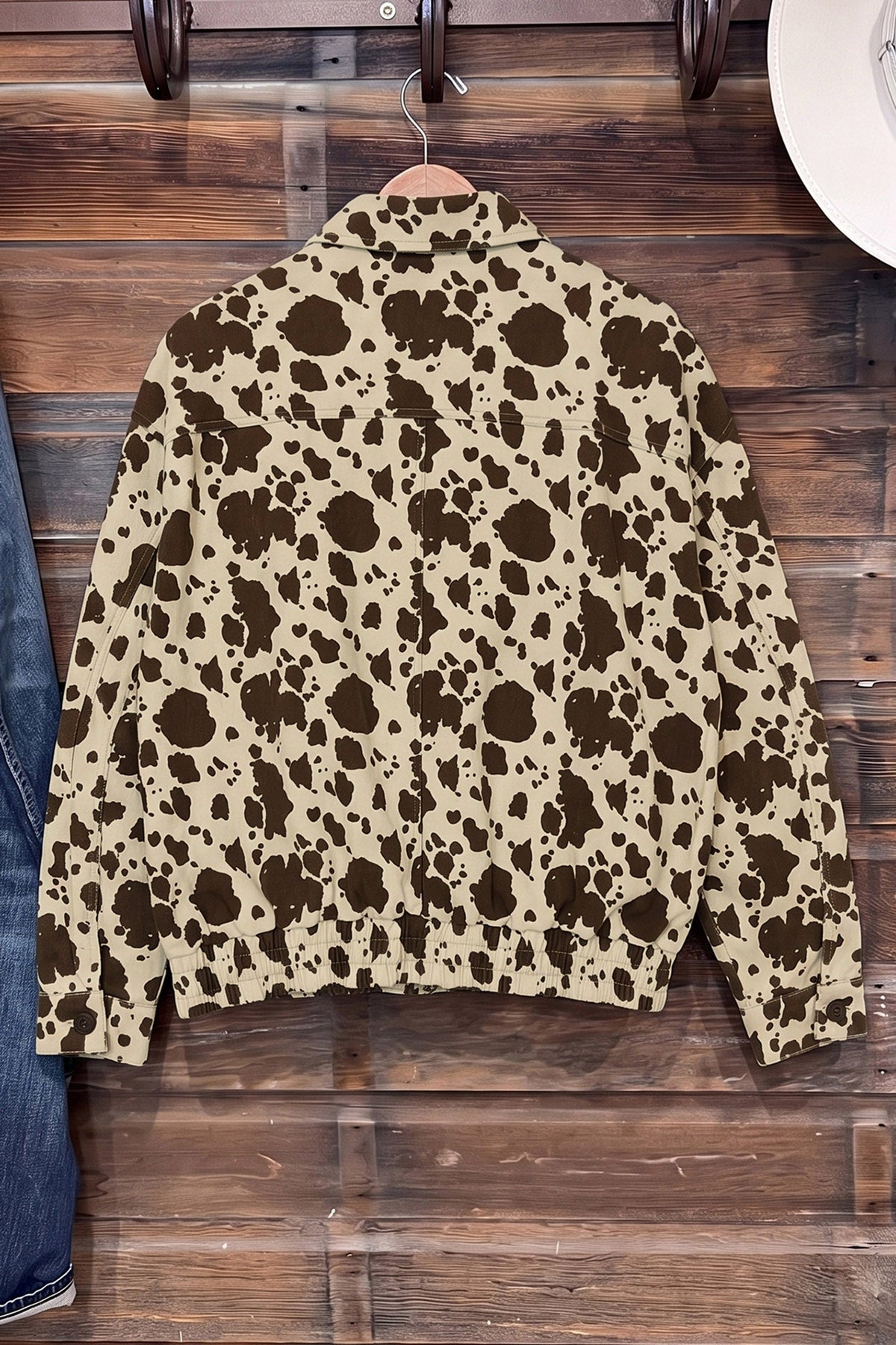 The Wild West Cow Print Denim Jacket