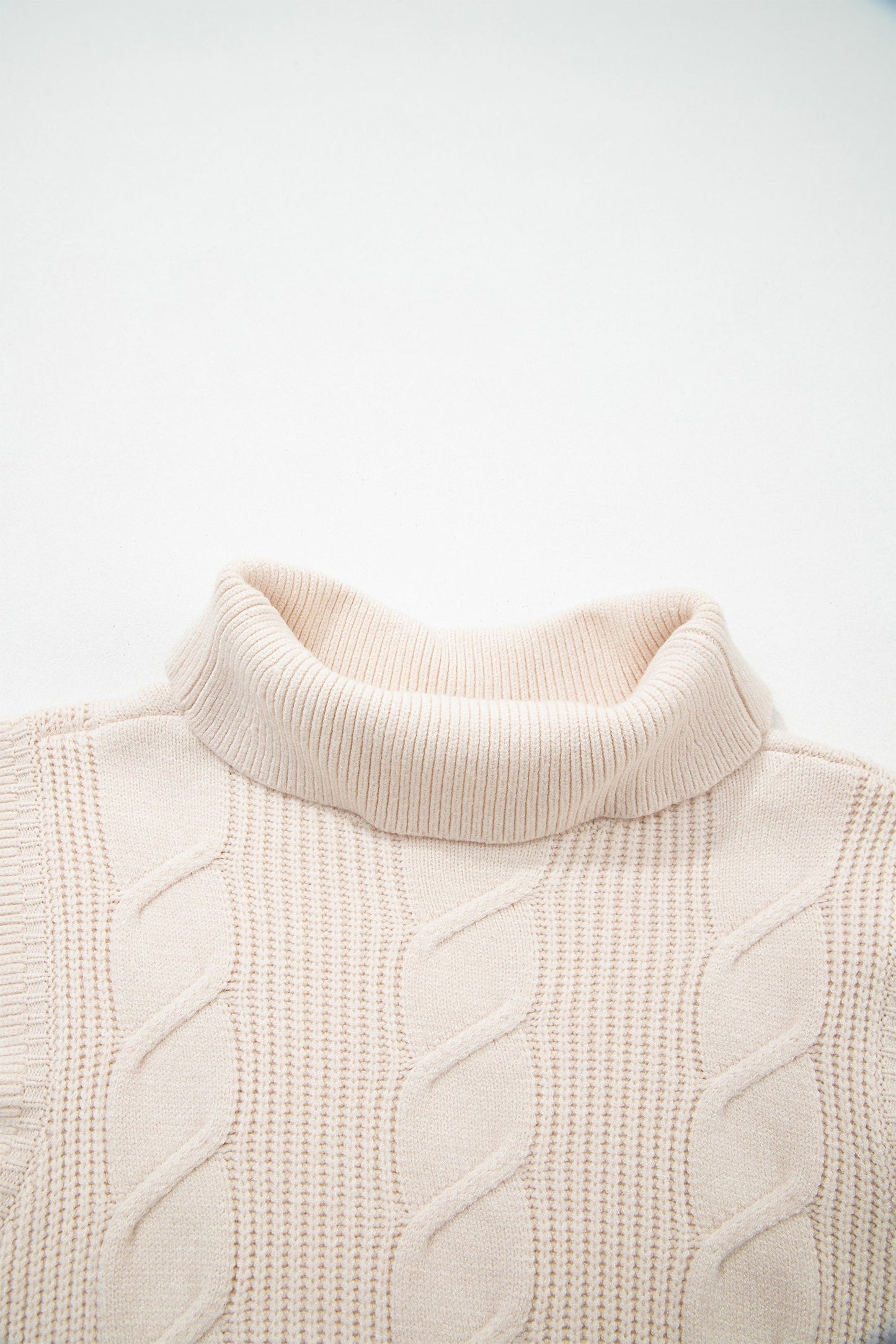Willow Cable Knit Ruffle Sweater