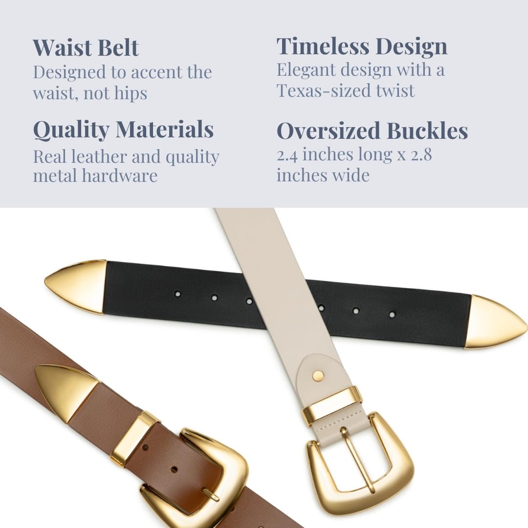 The Double Take Western Leather Belt