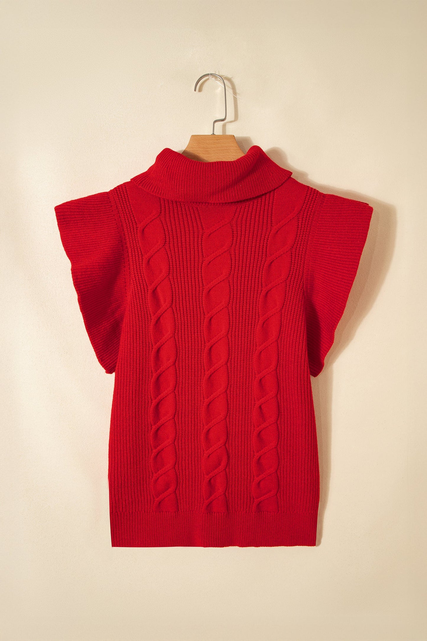 Willow Cable Knit Ruffle Sweater