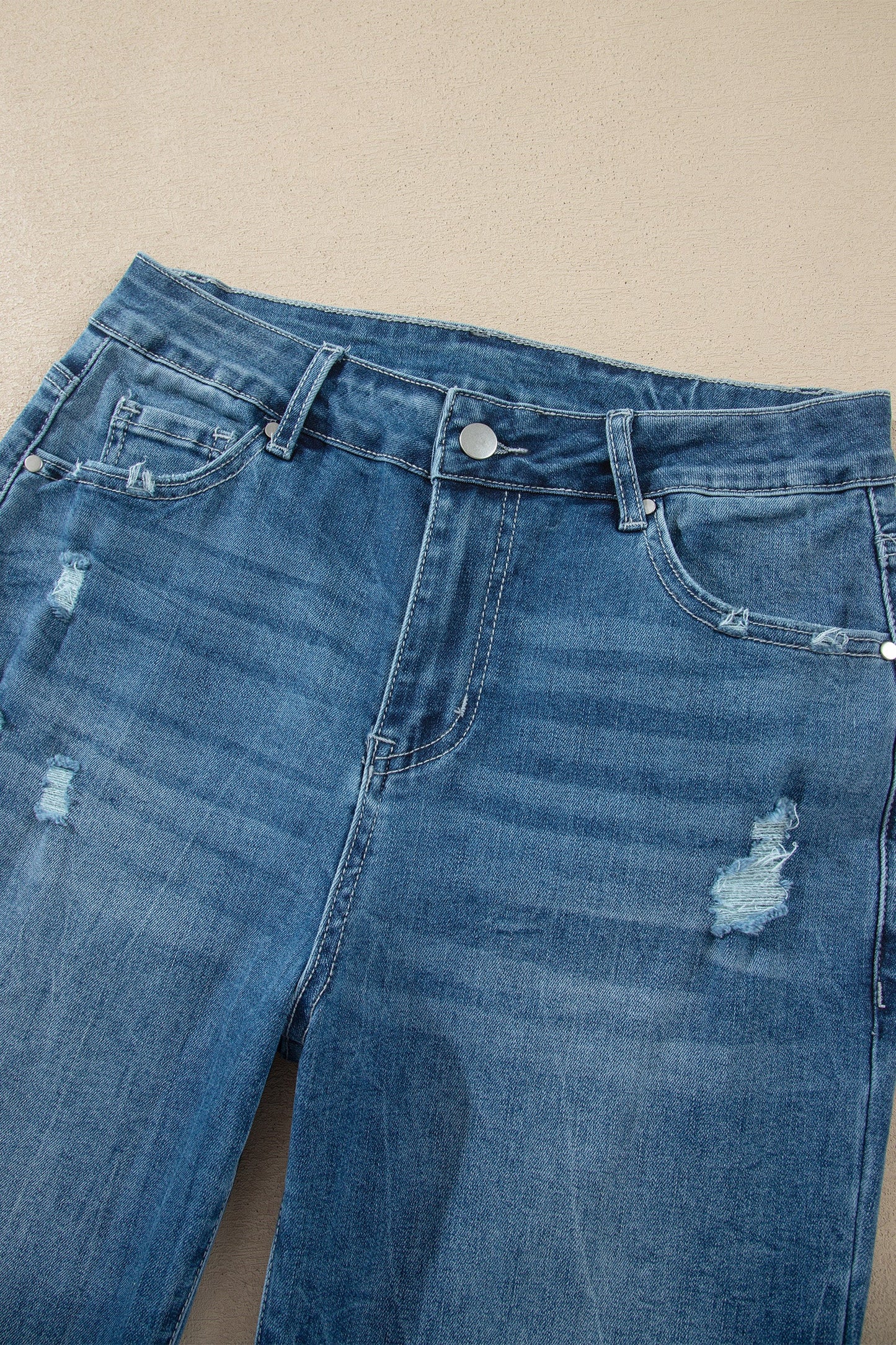 Sundown High Rise Frayed Flare Jeans