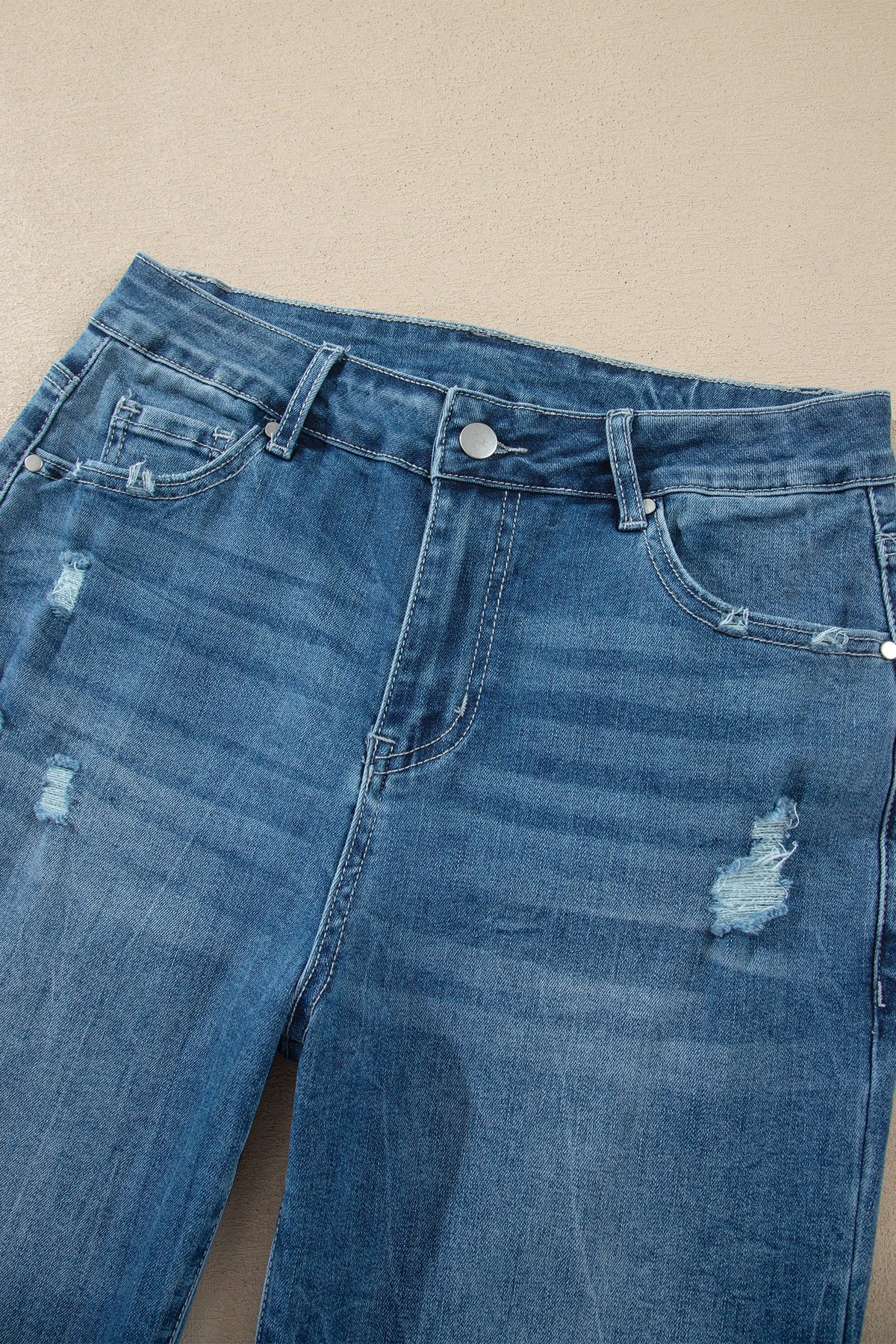 Sundown High Rise Frayed Flare Jeans