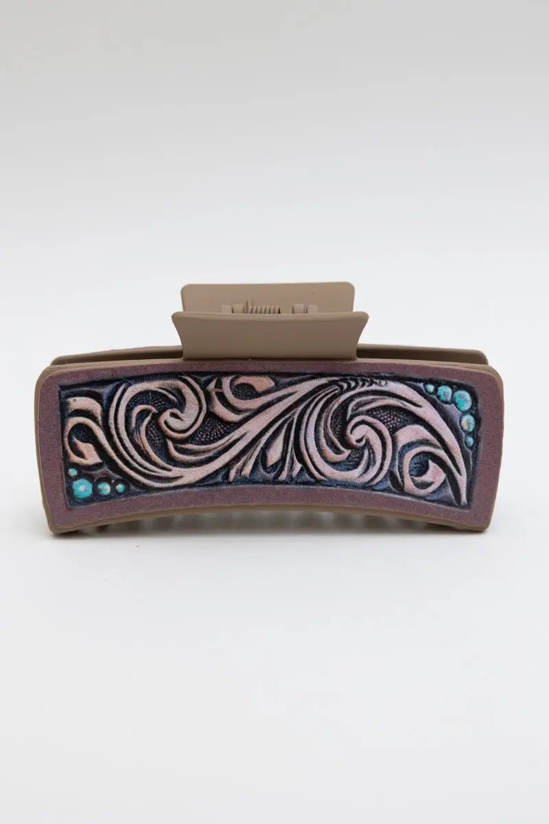 The Tooled Blossom Hair Claw