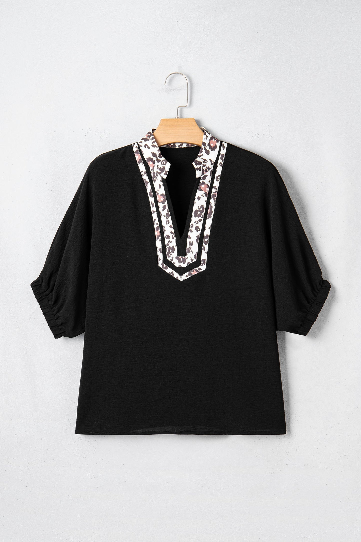Wild Heart Leopard Trim Blouse