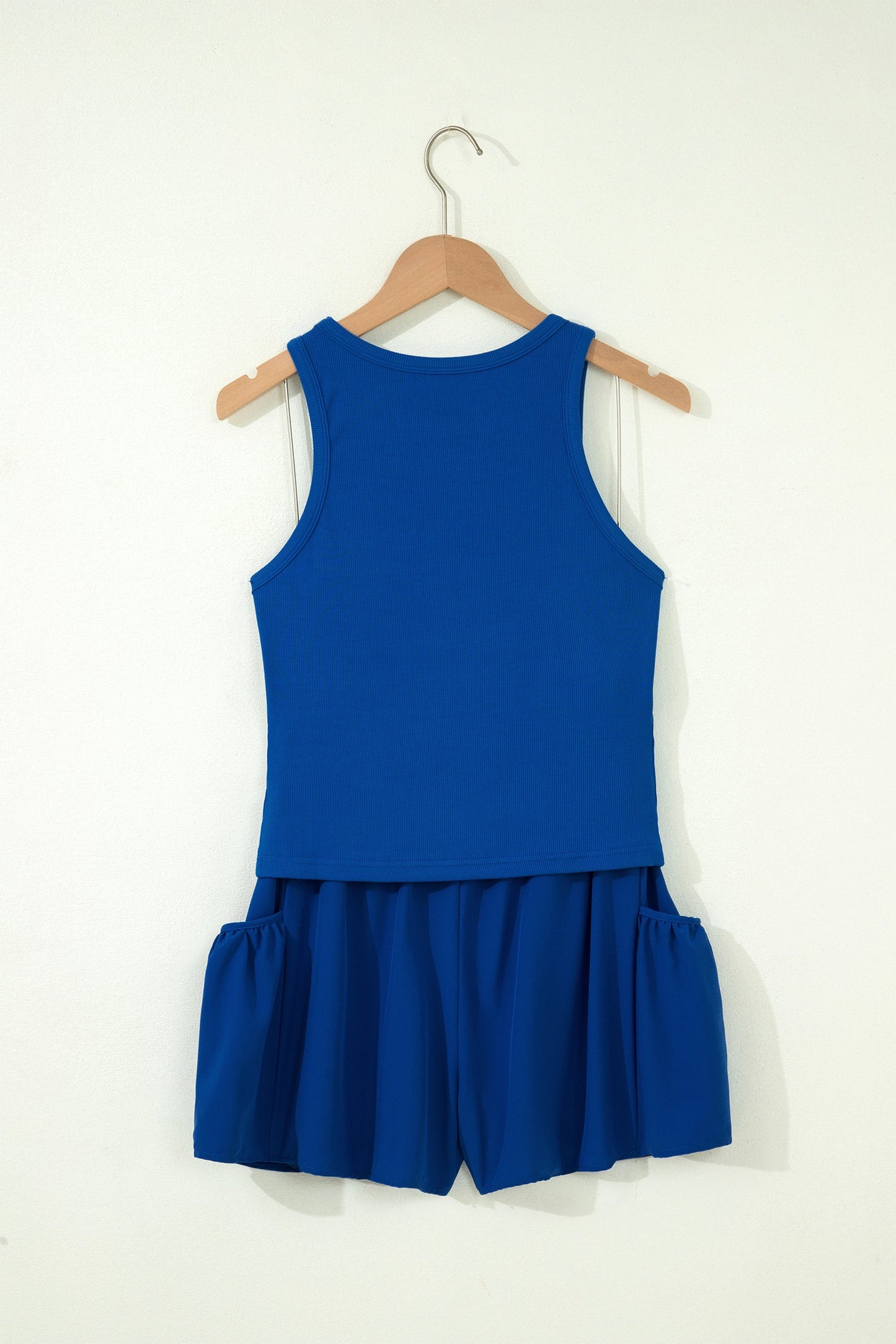 Blue Skies Ribbed Tank & Flowy Short Set