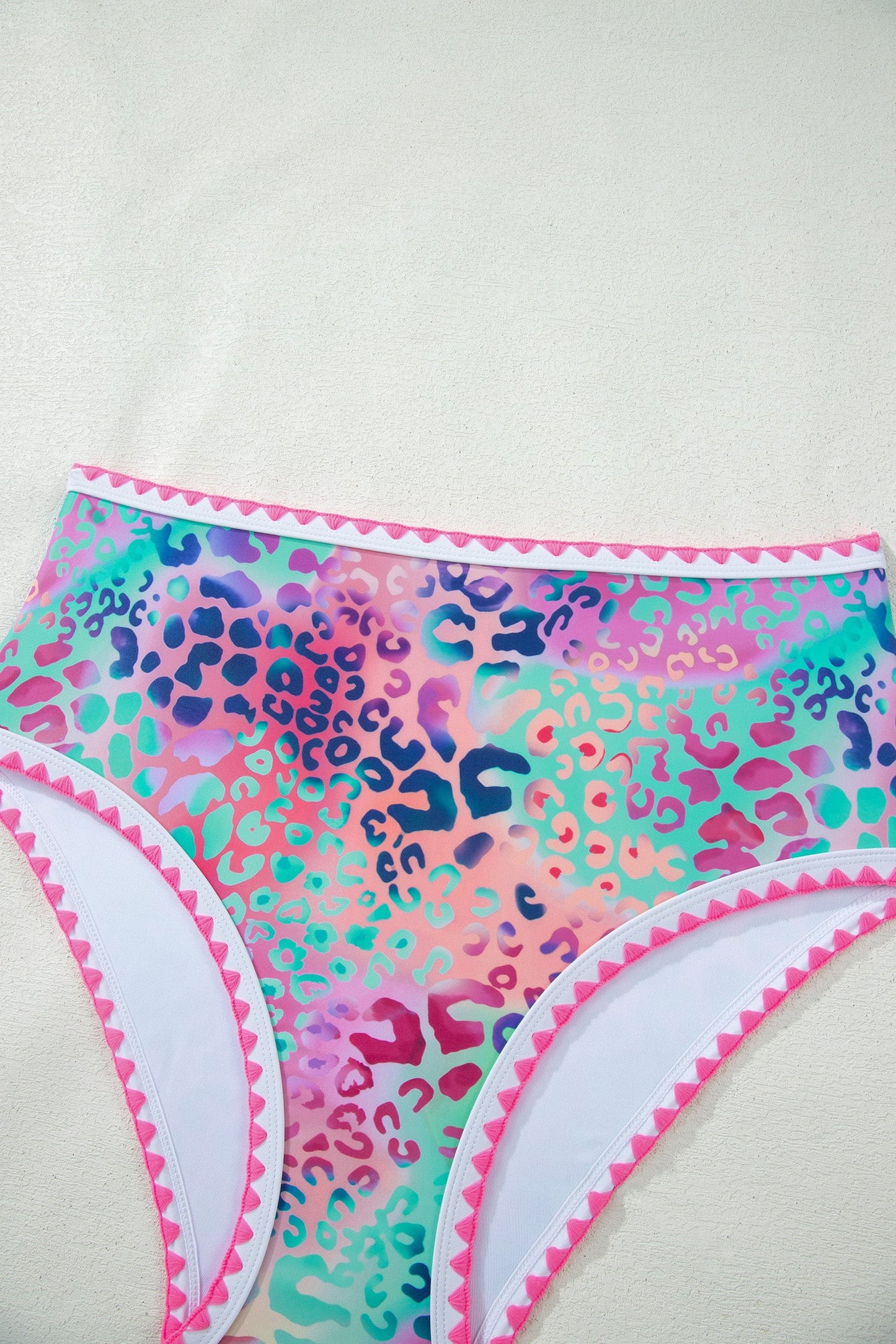 Wild Bloom Leopard High-Waist Bikini Set