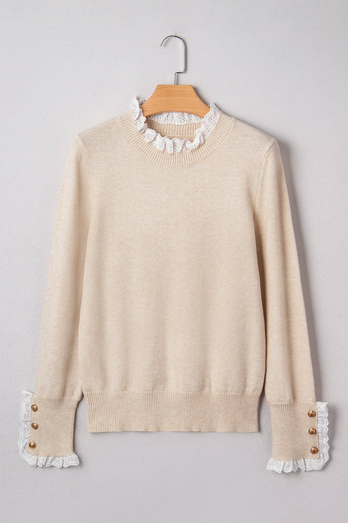 Southern Grace Lace-Trim Sweater