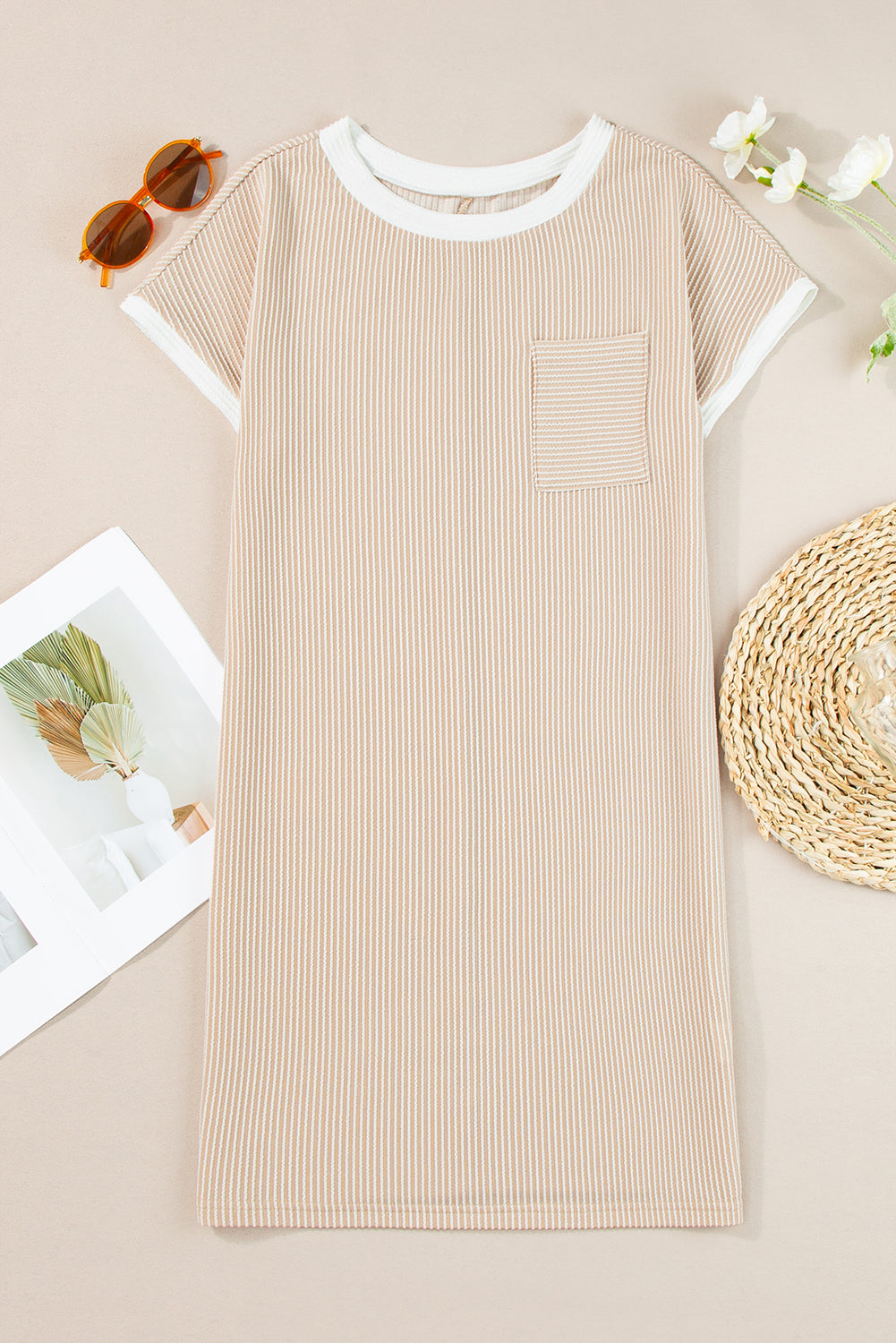 Sunday Drive Textured T-Shirt Dress