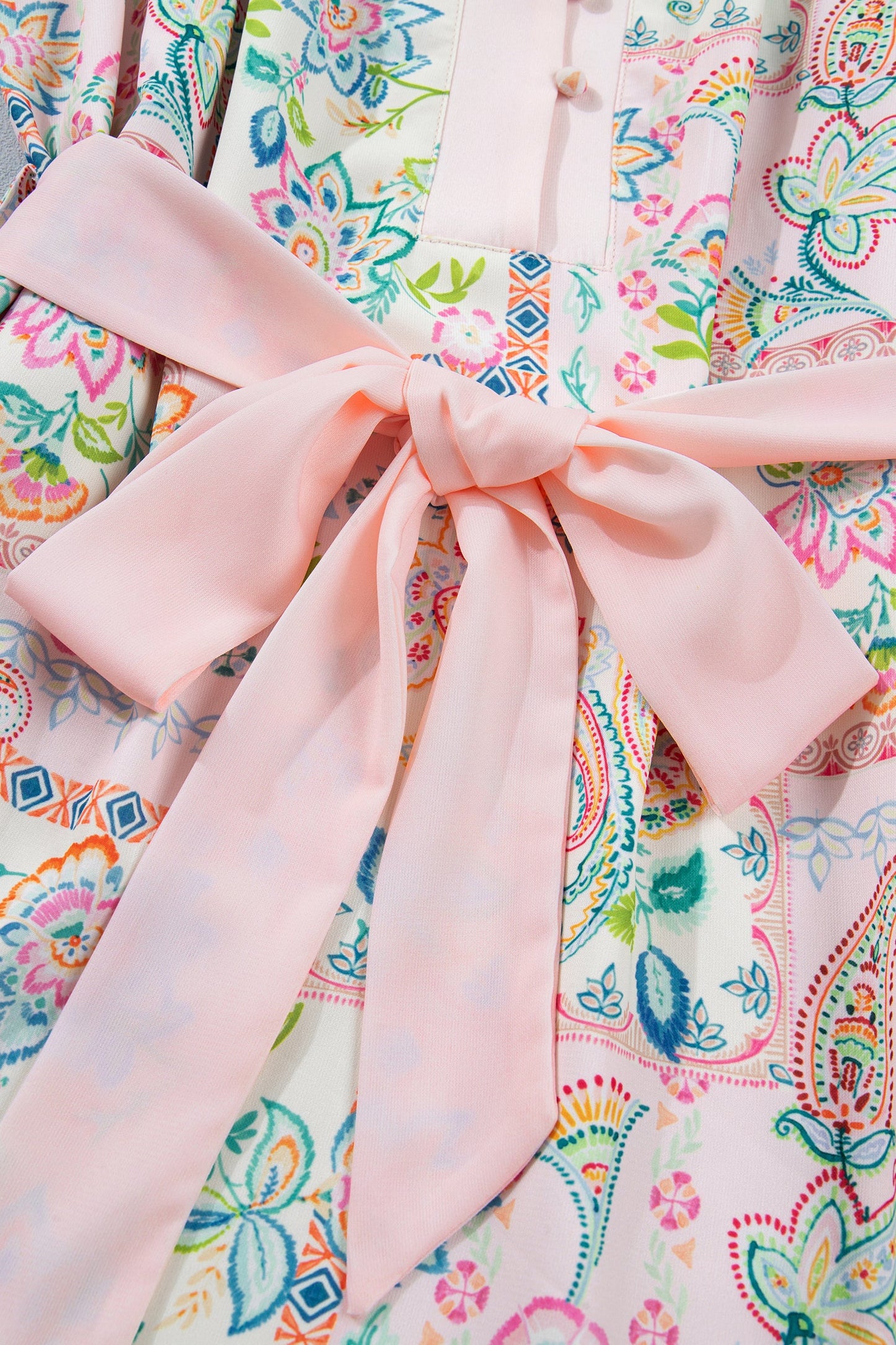 Rosewater Patchwork Mini Dress