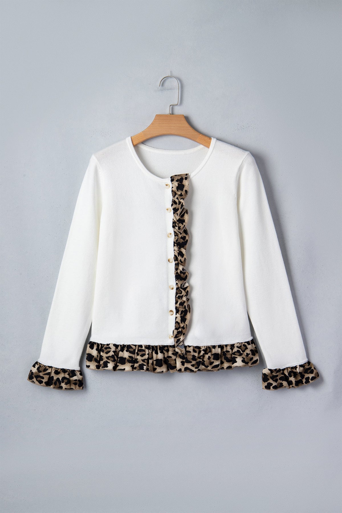 Wild Grace Leopard Trim Cardigan