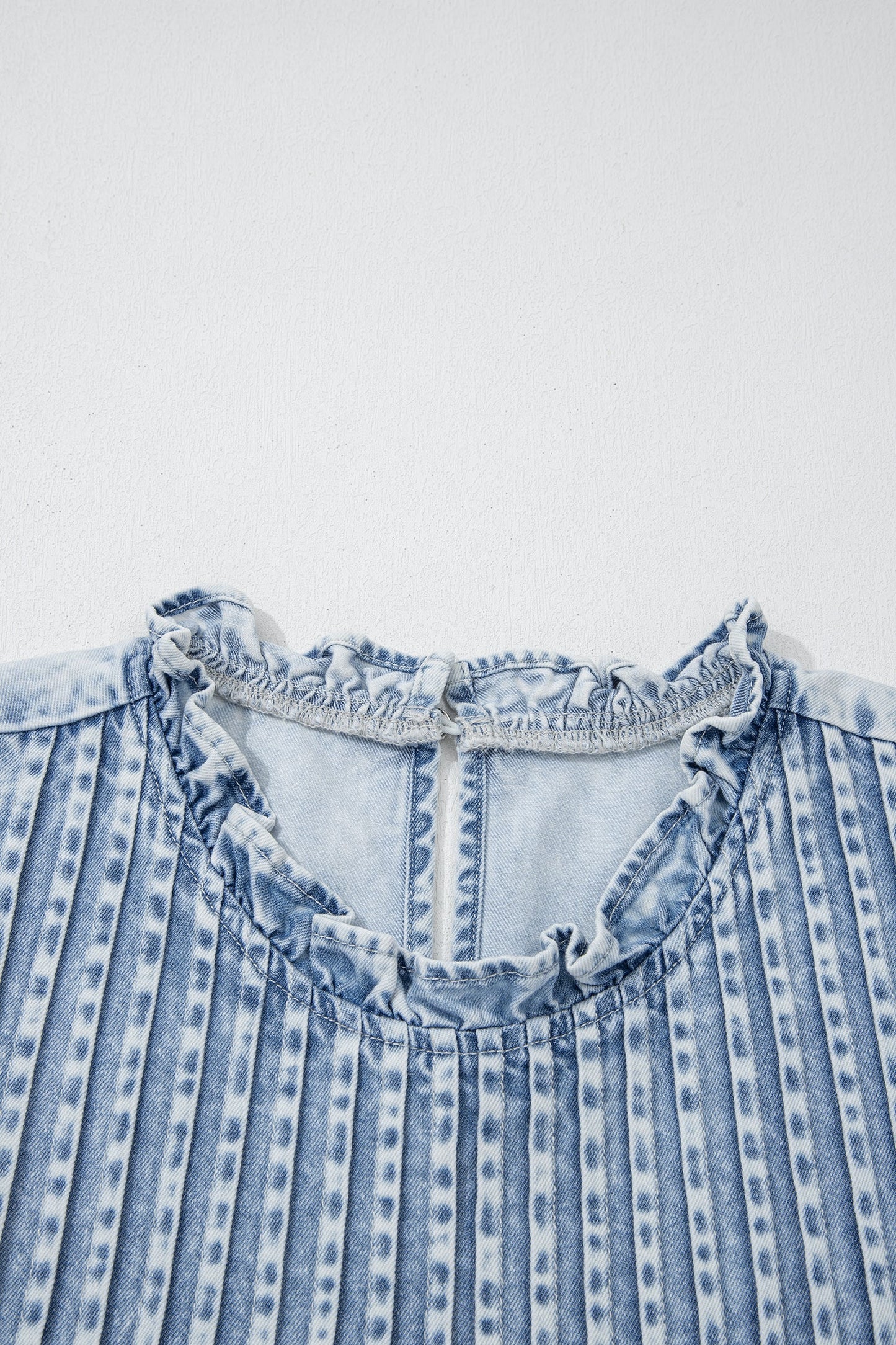 Blue Ridge Ruffle Denim Top