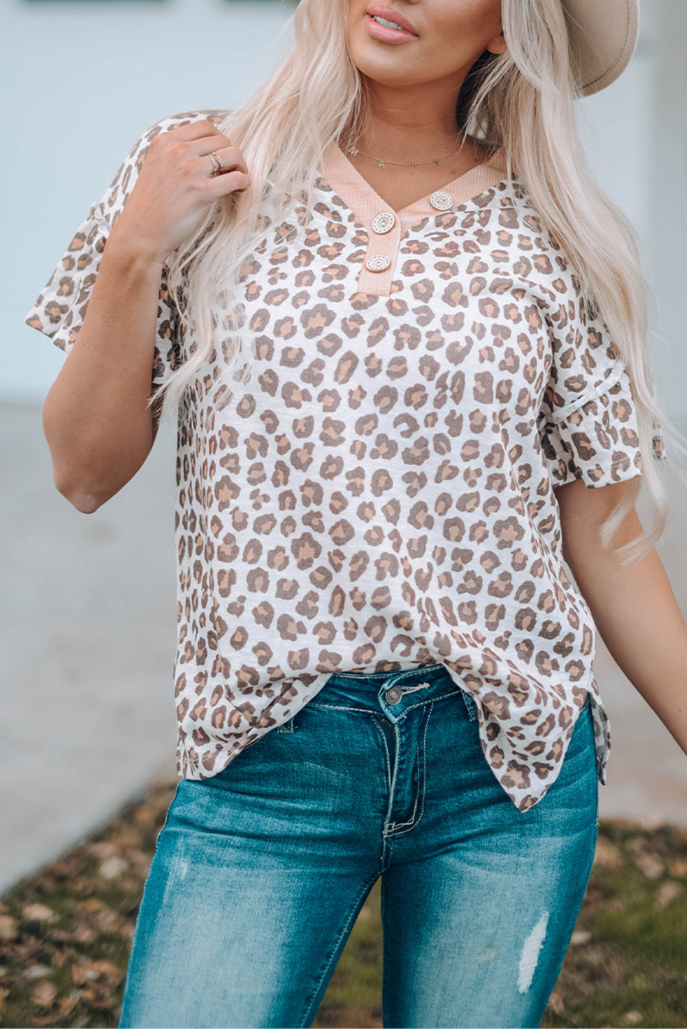 Soft Wild Ruffle Sleeve Leopard Top