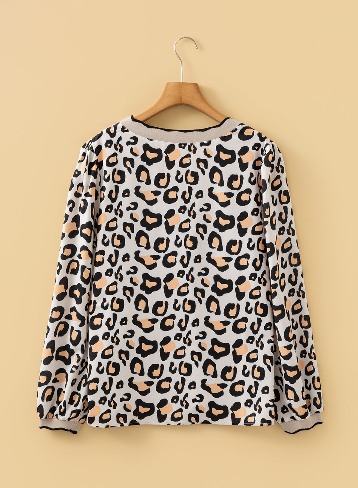 Wildwood Scallop Leopard Blouse