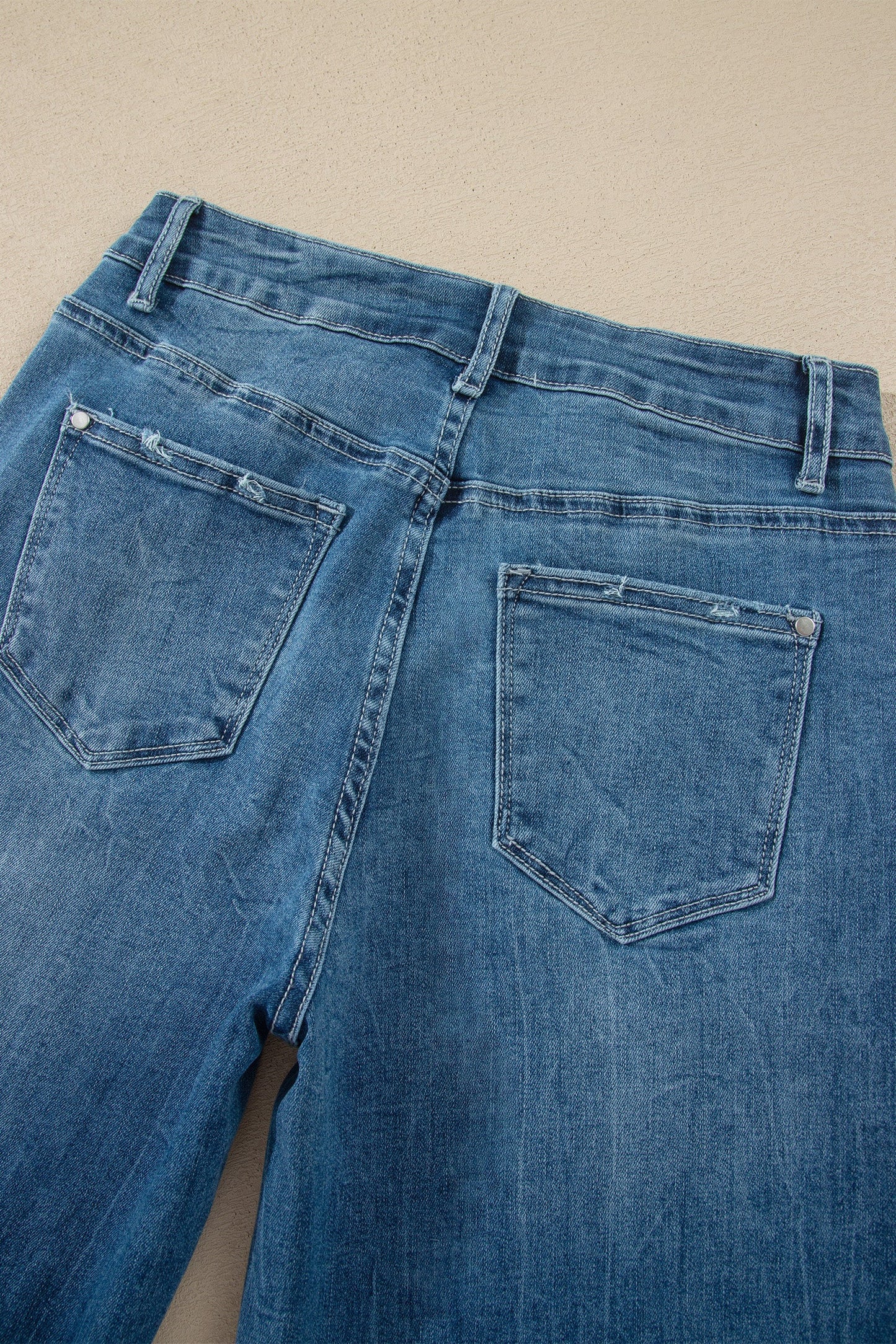 Sundown High Rise Frayed Flare Jeans