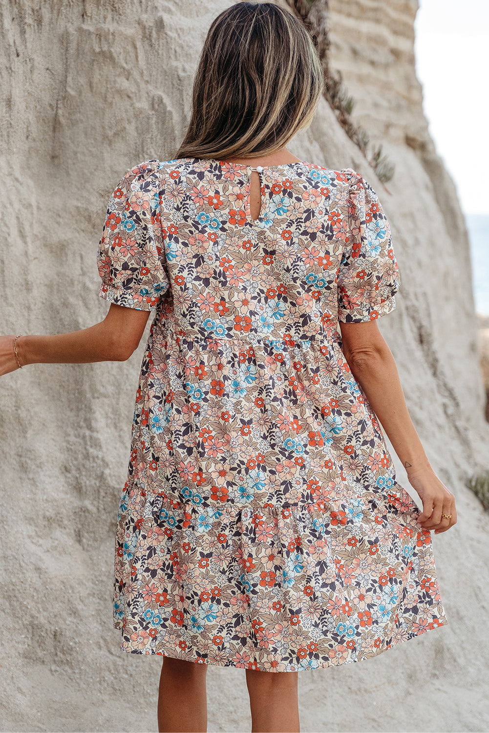 Wildflower Breeze Puff Sleeve Dress