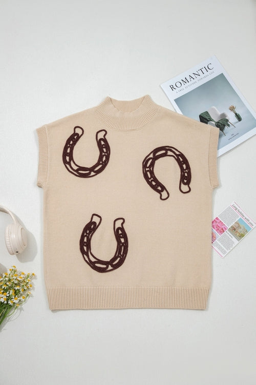 Lucky Horseshoe Knit Ranch Top