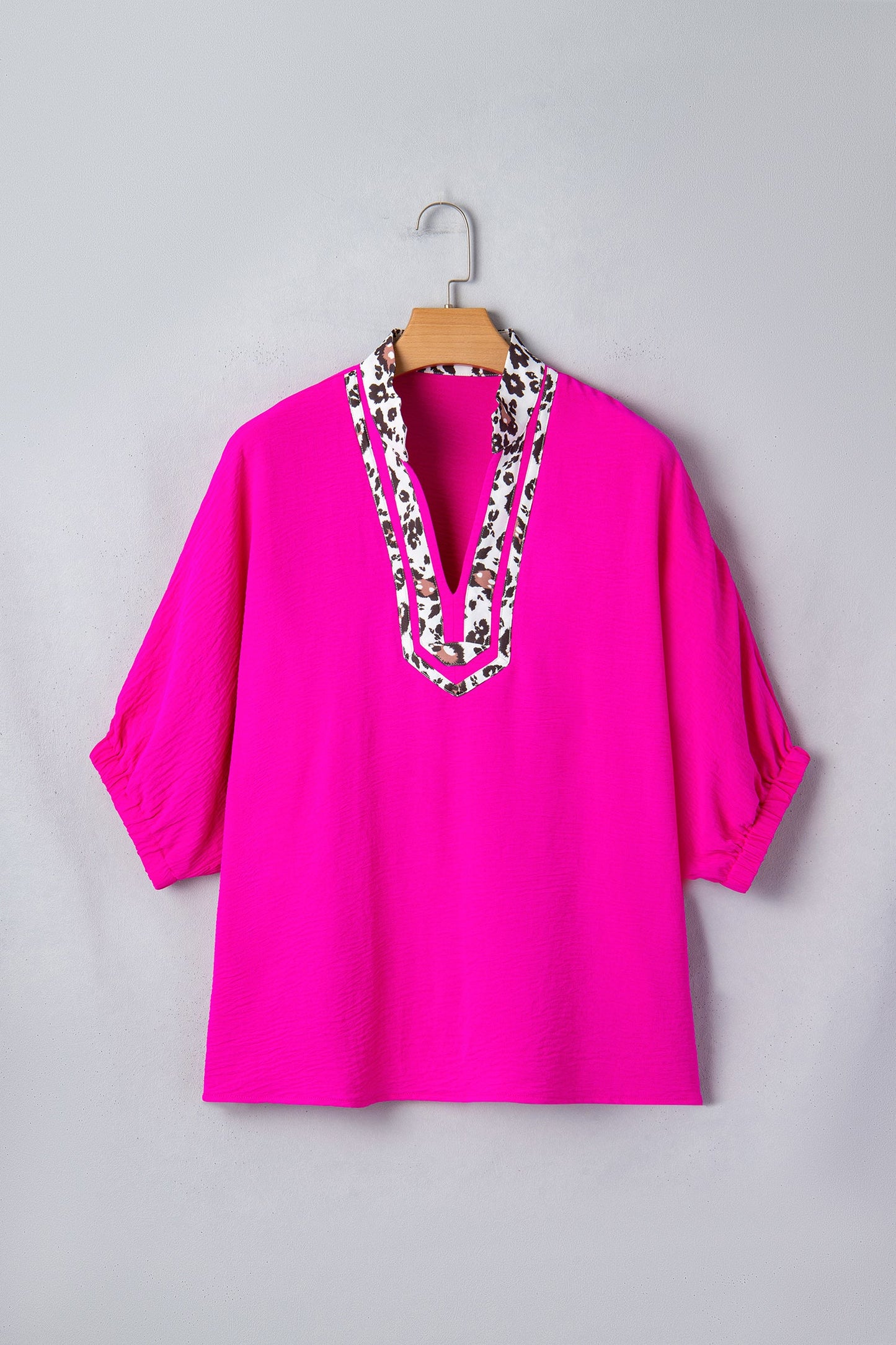 Wild Heart Leopard Trim Blouse