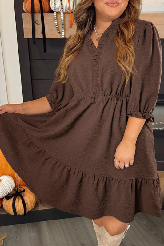 Autumn Grace Ruffle Dress