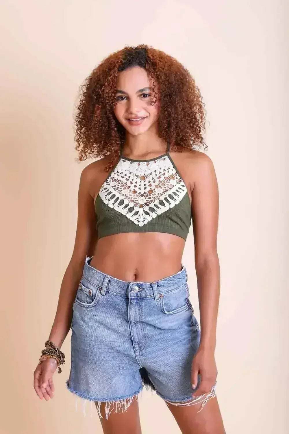 The Willow Lace High Neck Bralette