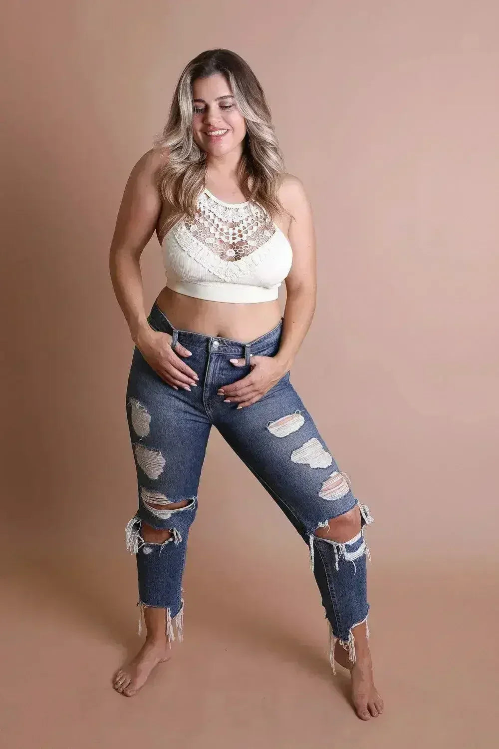 The Willow Lace High Neck Bralette